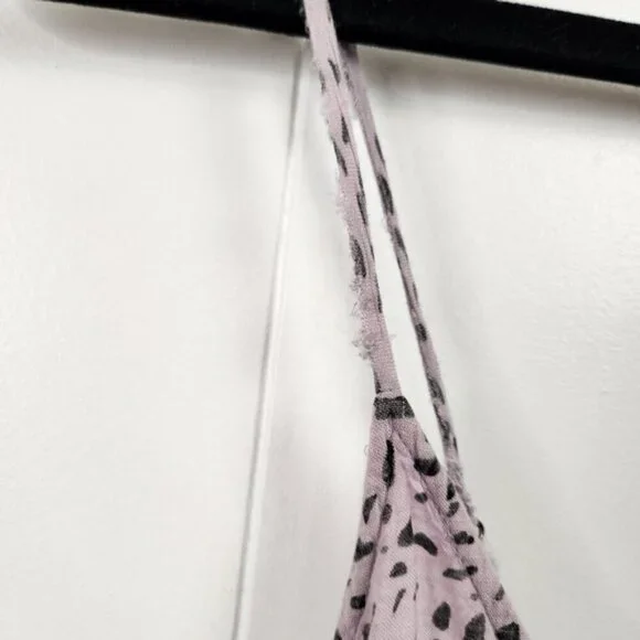 Hurley Purple Sleeveless Babydoll Mini Dress Summer Sundress Leopard Print - Picture 6 of 9